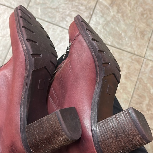 Biza burgundy leather zipper boots - Picture 14 of 15